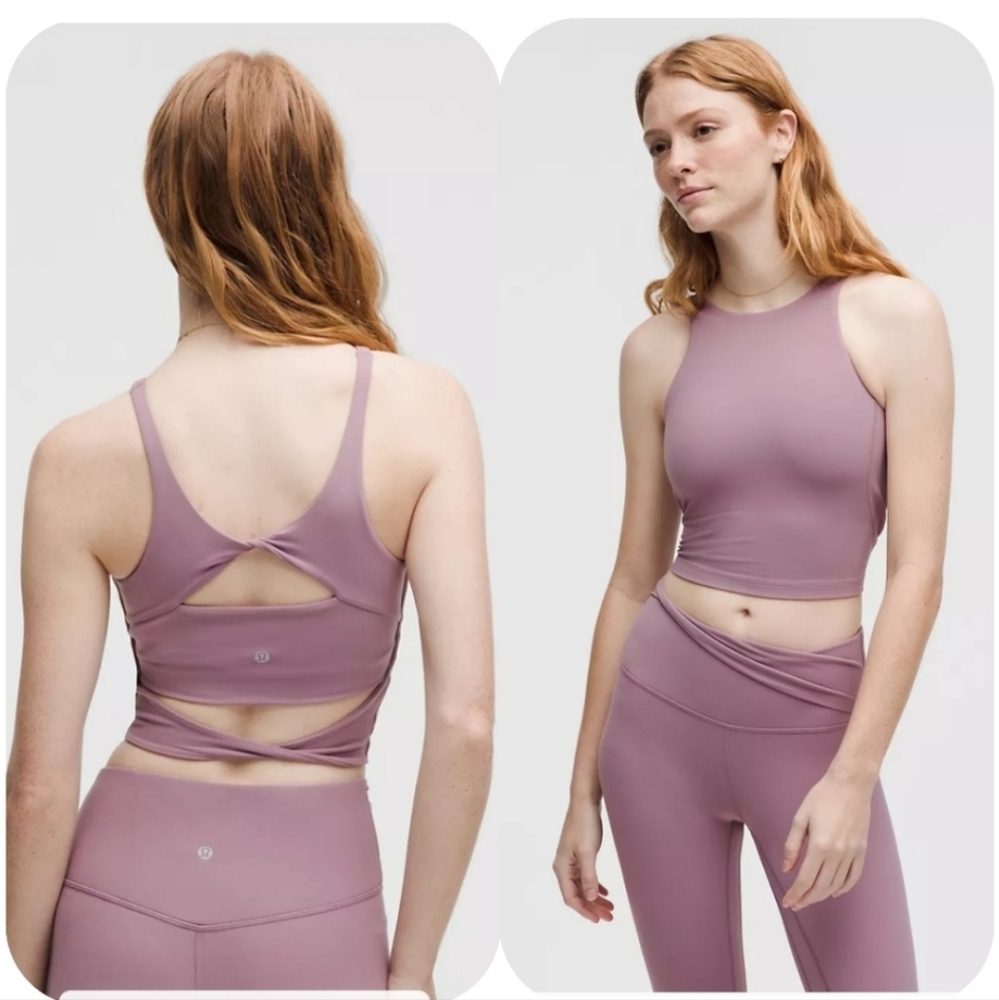 Lululemon Align Twist-Back Tank Top | Light Support, C/D | Lavender Lux | 14